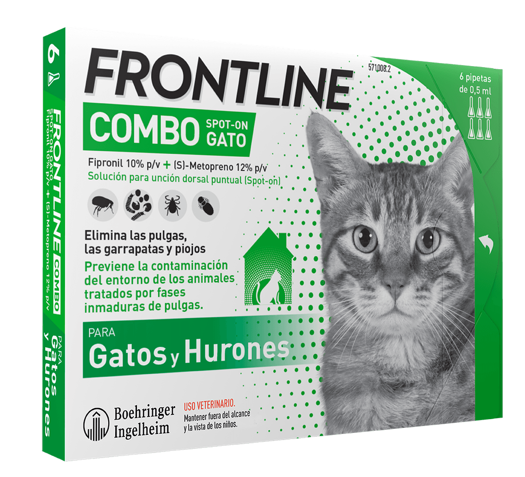 Boehringer Frontline Combo pipetes antiparasitàries per a gats i fures Imatge secundària del producte