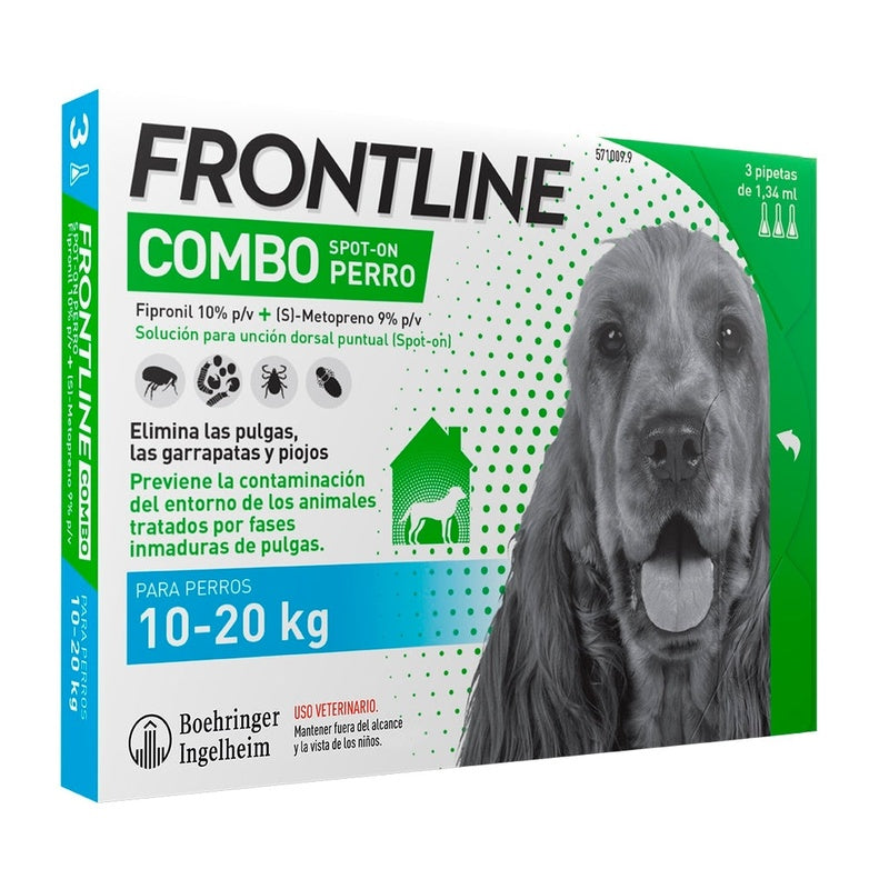 Frontline Combo perro 10-20kg 3 pipetas