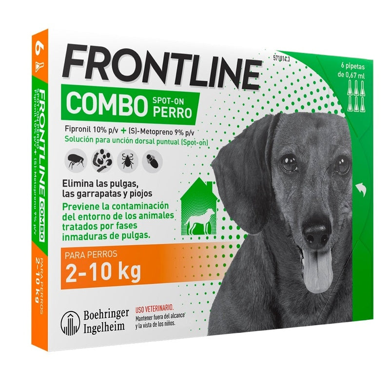 Frontline Combo perro 2-10kg 6 pipetas