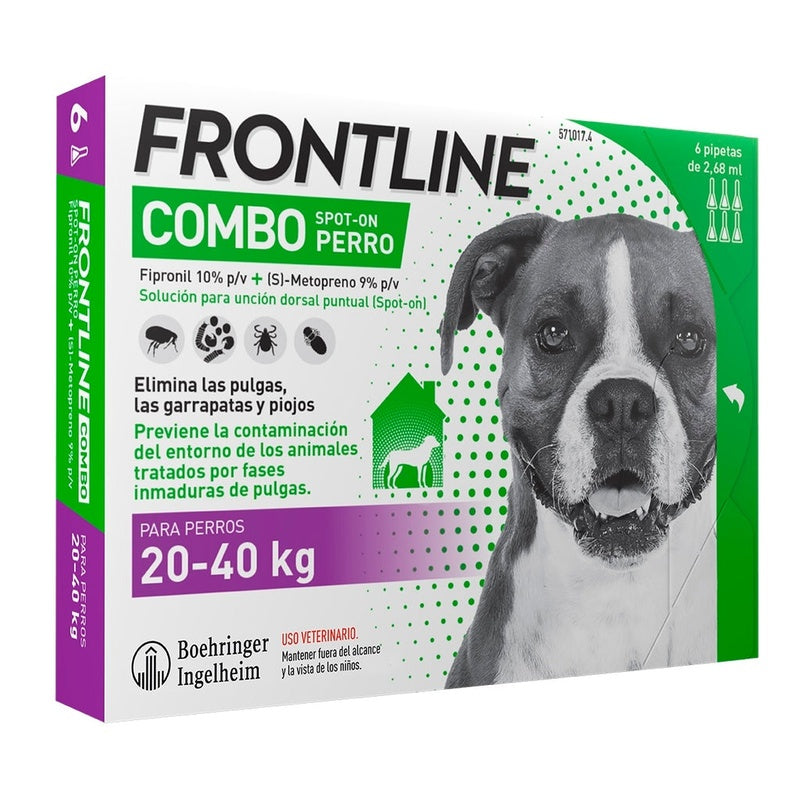 Frontline Combo perro 20-40kg 6 pipetas