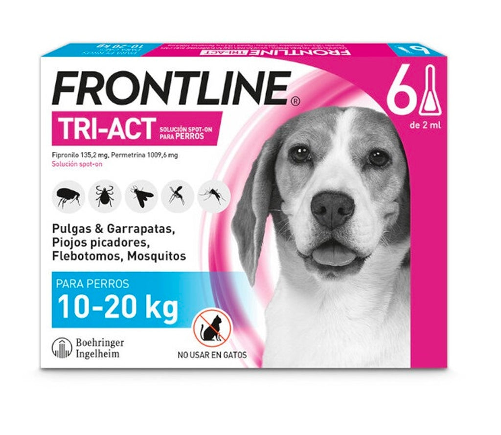 Frontline Tri-Act Pipetas Antiparasitàries 10-20 kg