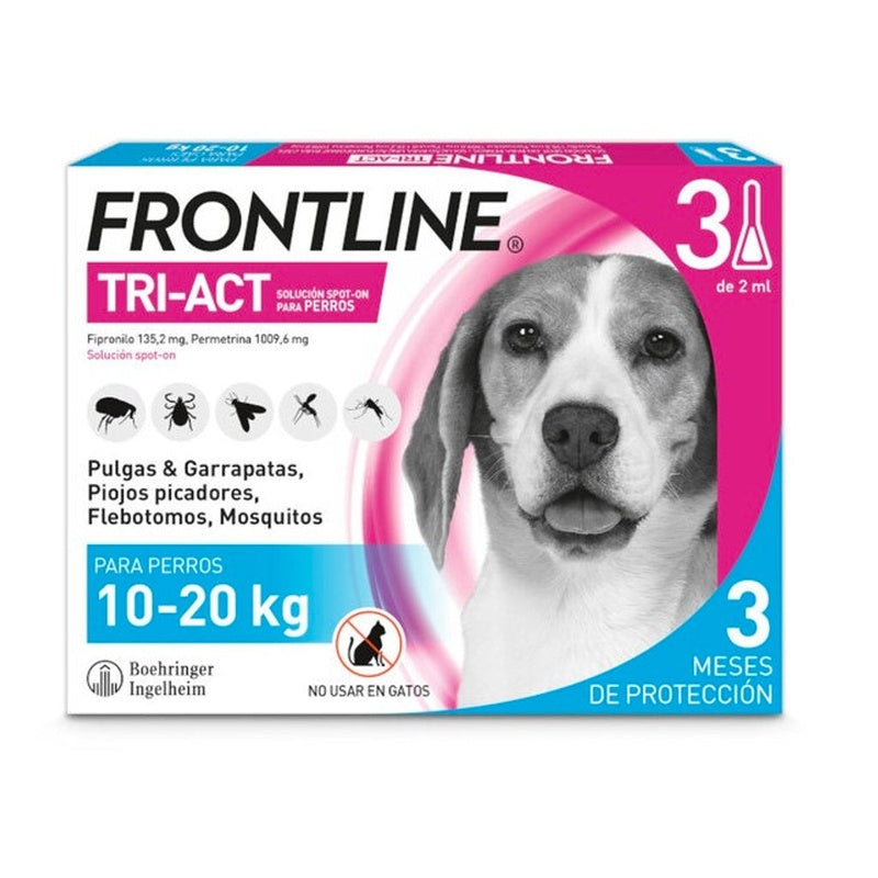 Frontline Tri-Act Pipetas Antiparasitarias 10-20kg