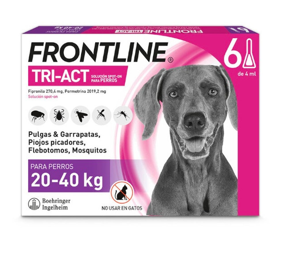 Frontline tri-act 20-40 kg (L) 6 pipetas