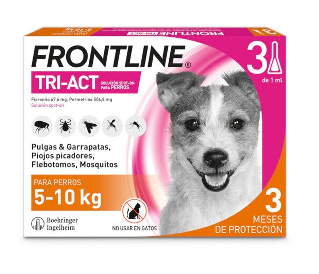 Frontline Tri-Act Pipetas Antiparasitarias 5-10kg Imagen principal del producto