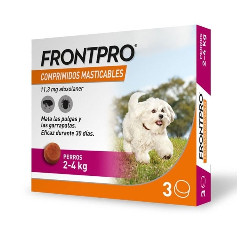 Frontpro 3 comprimidos masticables 11mg 2-4kg