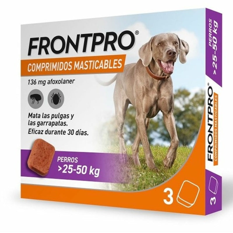 Frontpro 3 comprimidos masticables 136mg 25-50kg