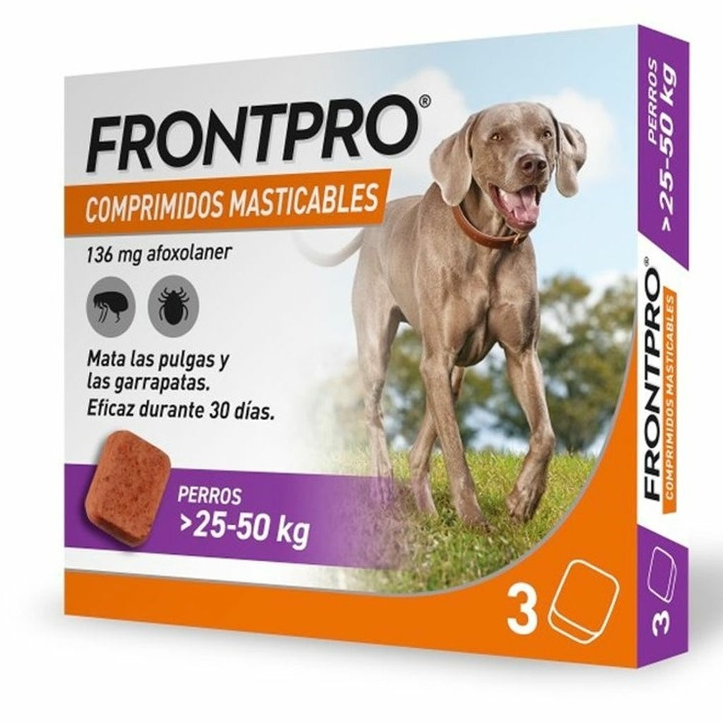 Frontpro 3 comprimidos masticables 136mg 25-50 kg