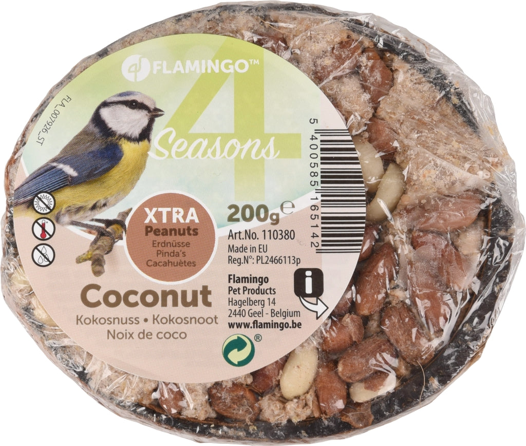 4seasons alimento con cacahuete en medio coco 200g