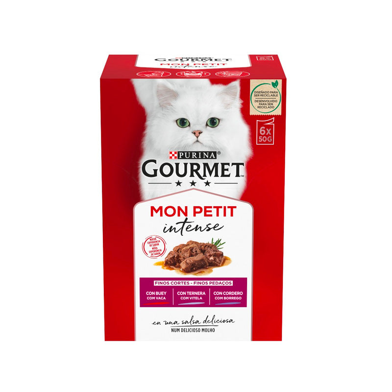 Gourmet Purina Gato Mon Petit Carnes 6x(50gr)