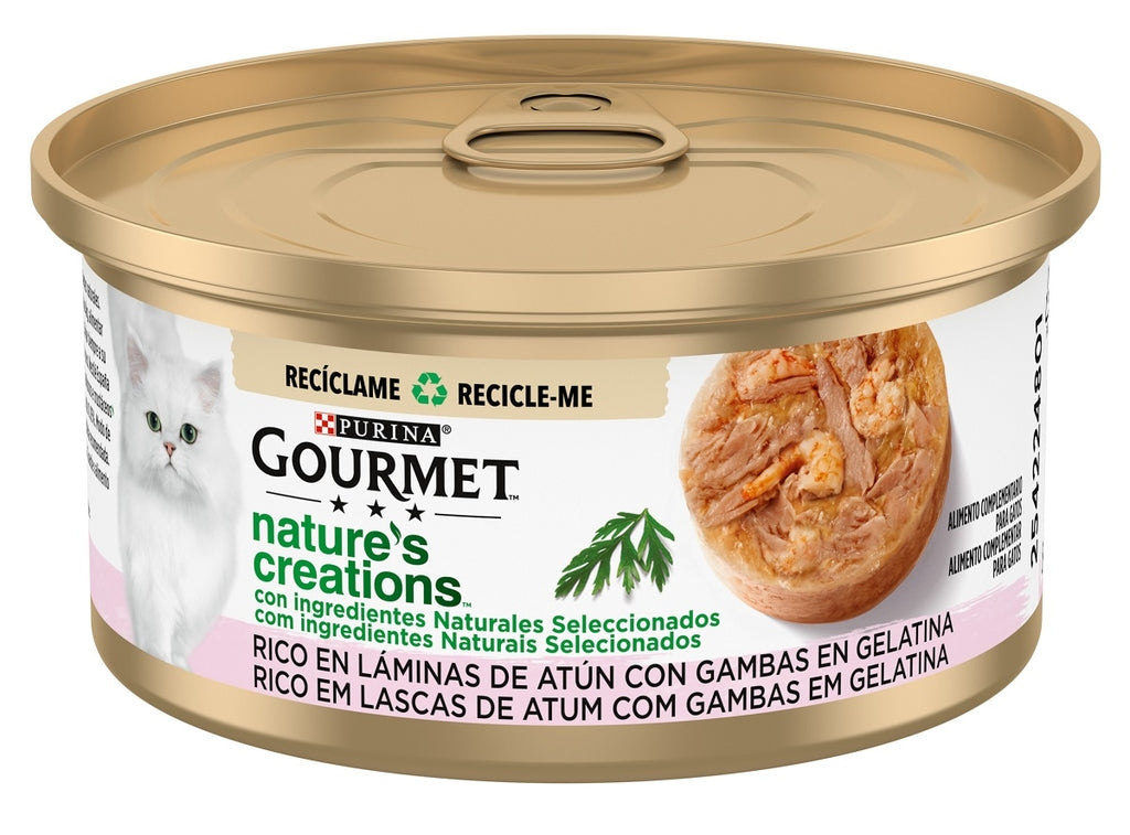 gato nature's creation atún y gambas 70g