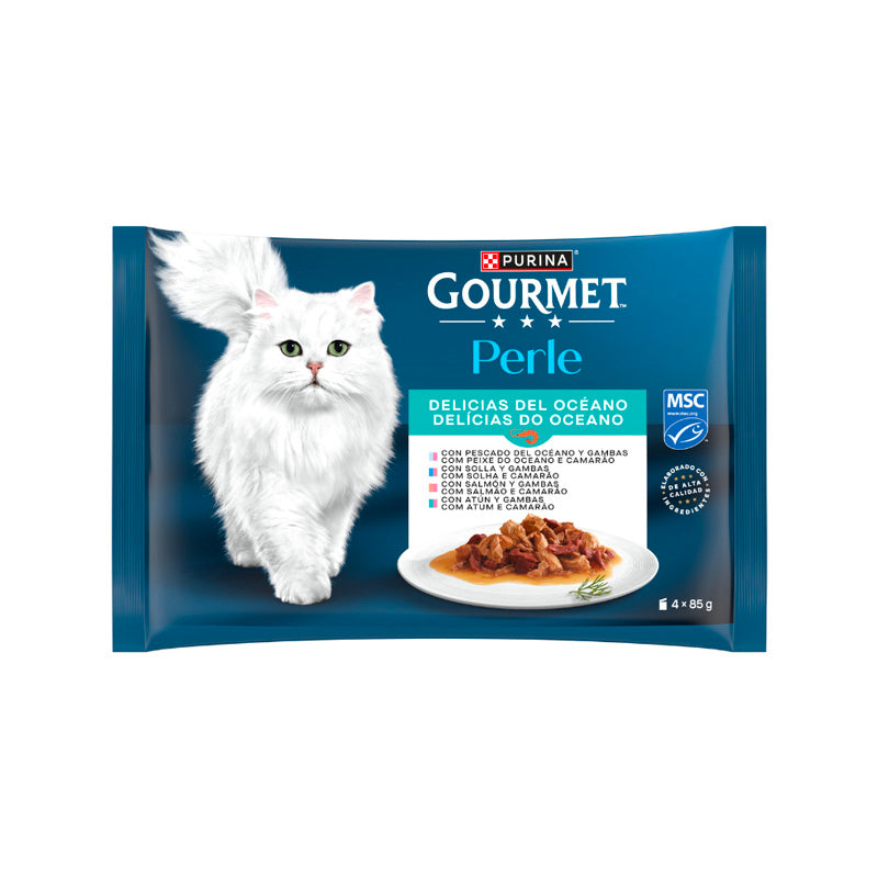 Gourmet Purina Gat Perle Peix Océano (4un) Imatge principal del producte