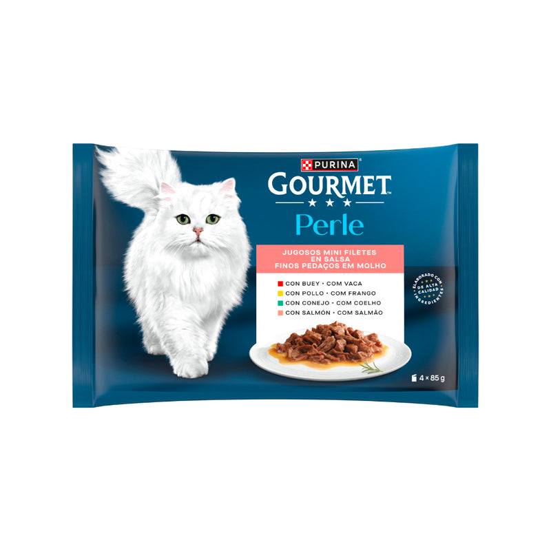 Gourmet Purina Gat Perle Finas Láminas de bou (4un) Imatge principal del producte