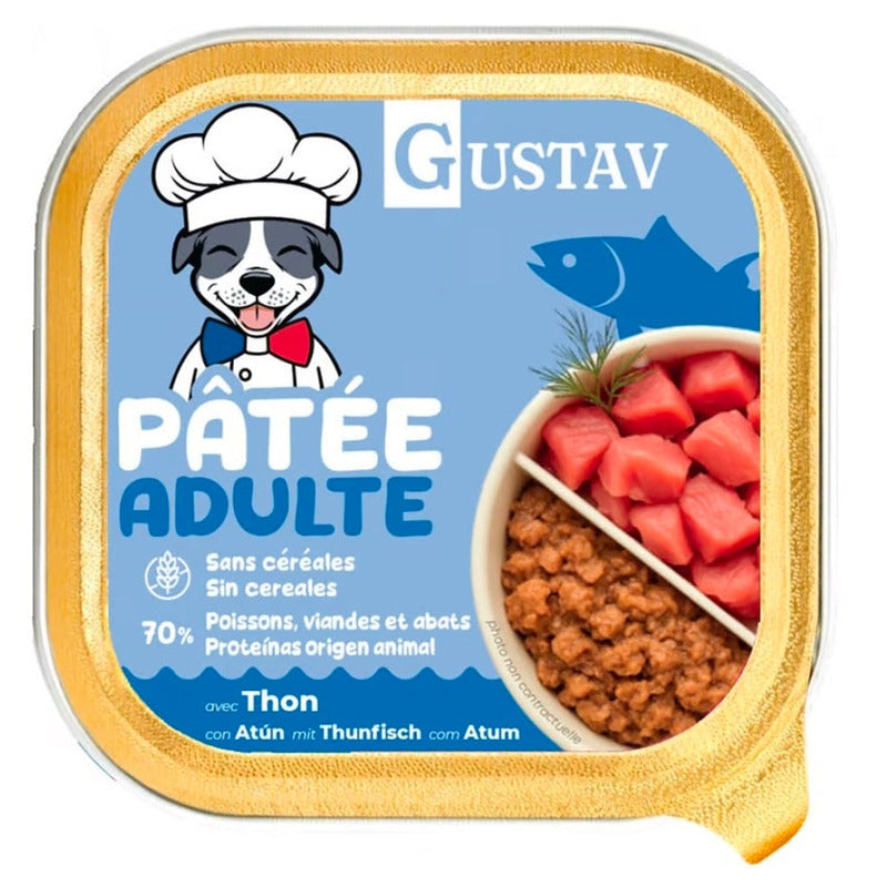 Gustav perro paté de atún