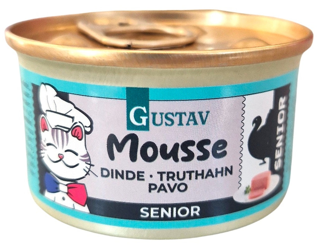 Gustav mousse senior pavo 85gr