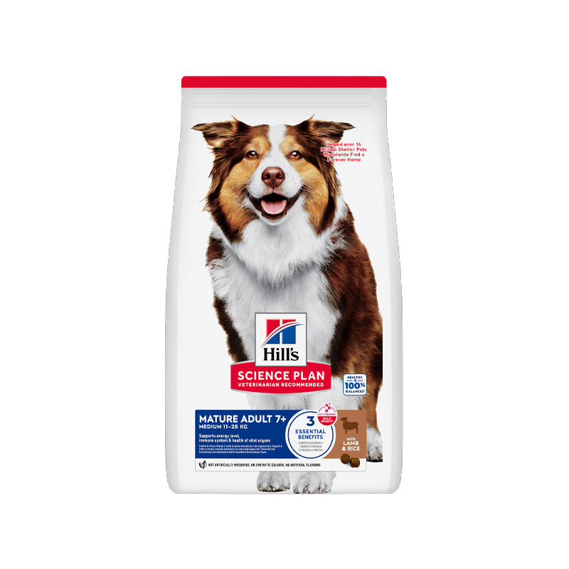 Hill's Mature Adult 7+ Medium con cordero pienso para perros Imagen principal del producto