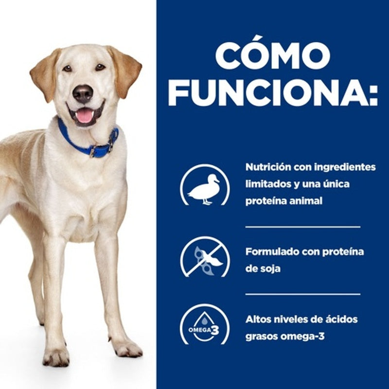 perro D/D food sensitivities pato lata 370gr