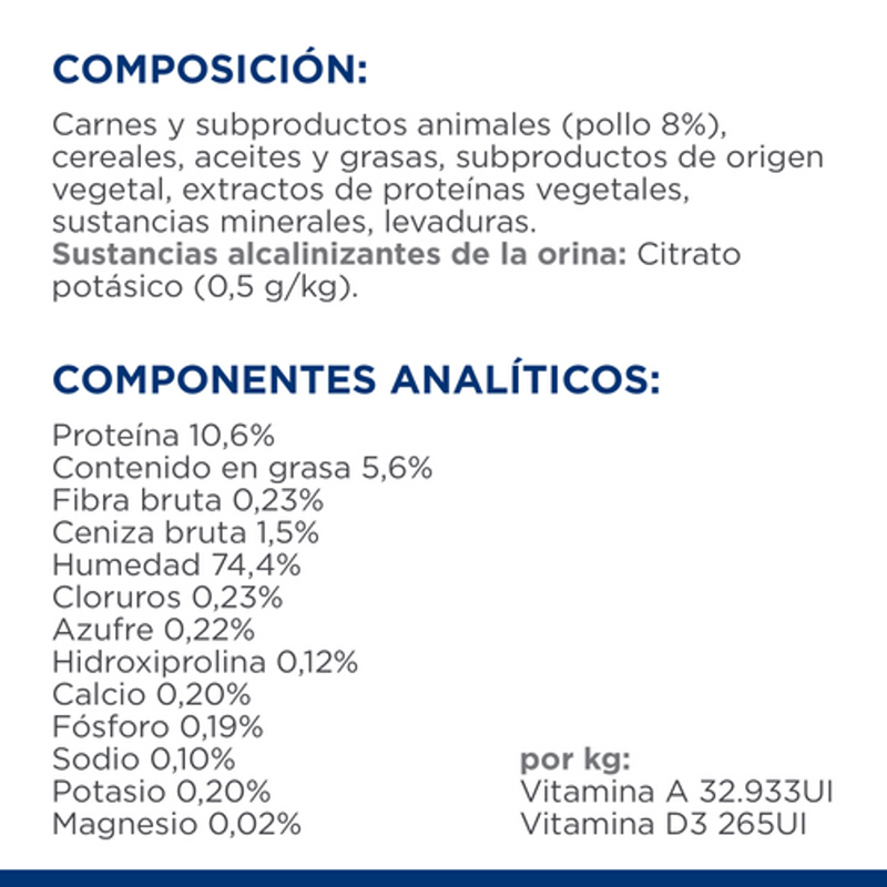 gato c/d urinary care pollo lata 156gr