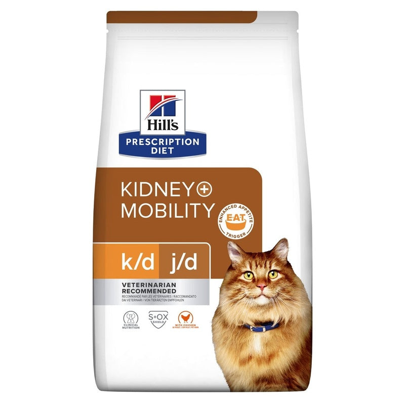 gato k/d kidney + j/d mobility care pollo