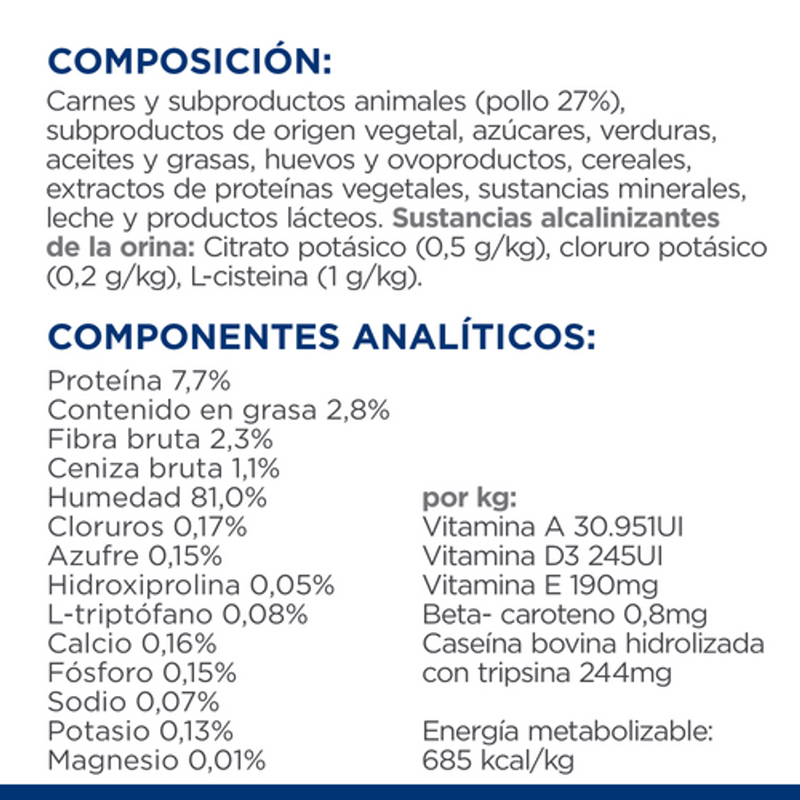 gat c/d urinary stress + metabolic sobre 85 g