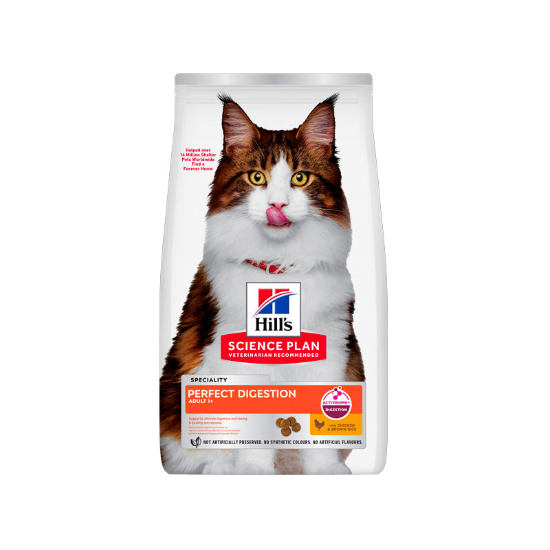 Hill's Perfect Digestion Pollo y Arroz Integral pienso para gatos Imagen principal del producto