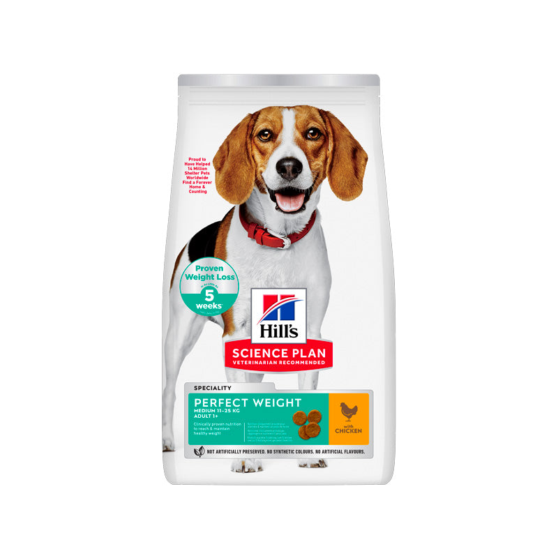 Hill's Perfect Weight Medium con pollo pienso para perros