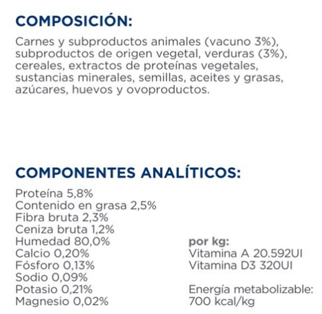 gos metabolic estofado de pollastre llauna 354 g