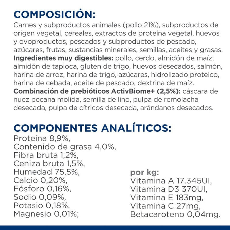 gato gastrointestinal biome amb pollastre sobre 85