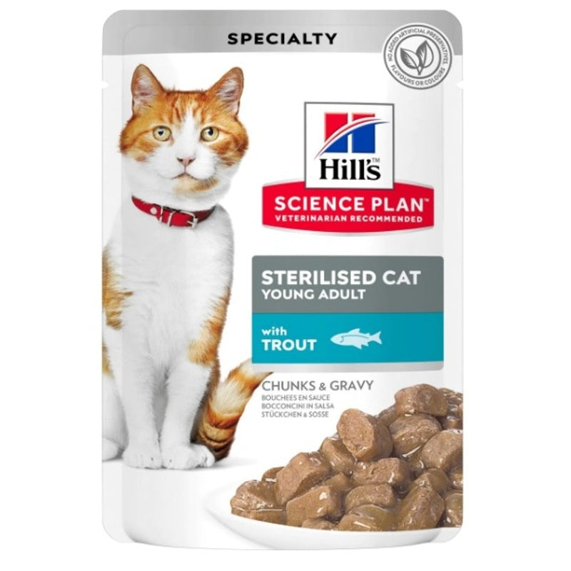 gat adult steriliesd trucha sobre 85 g