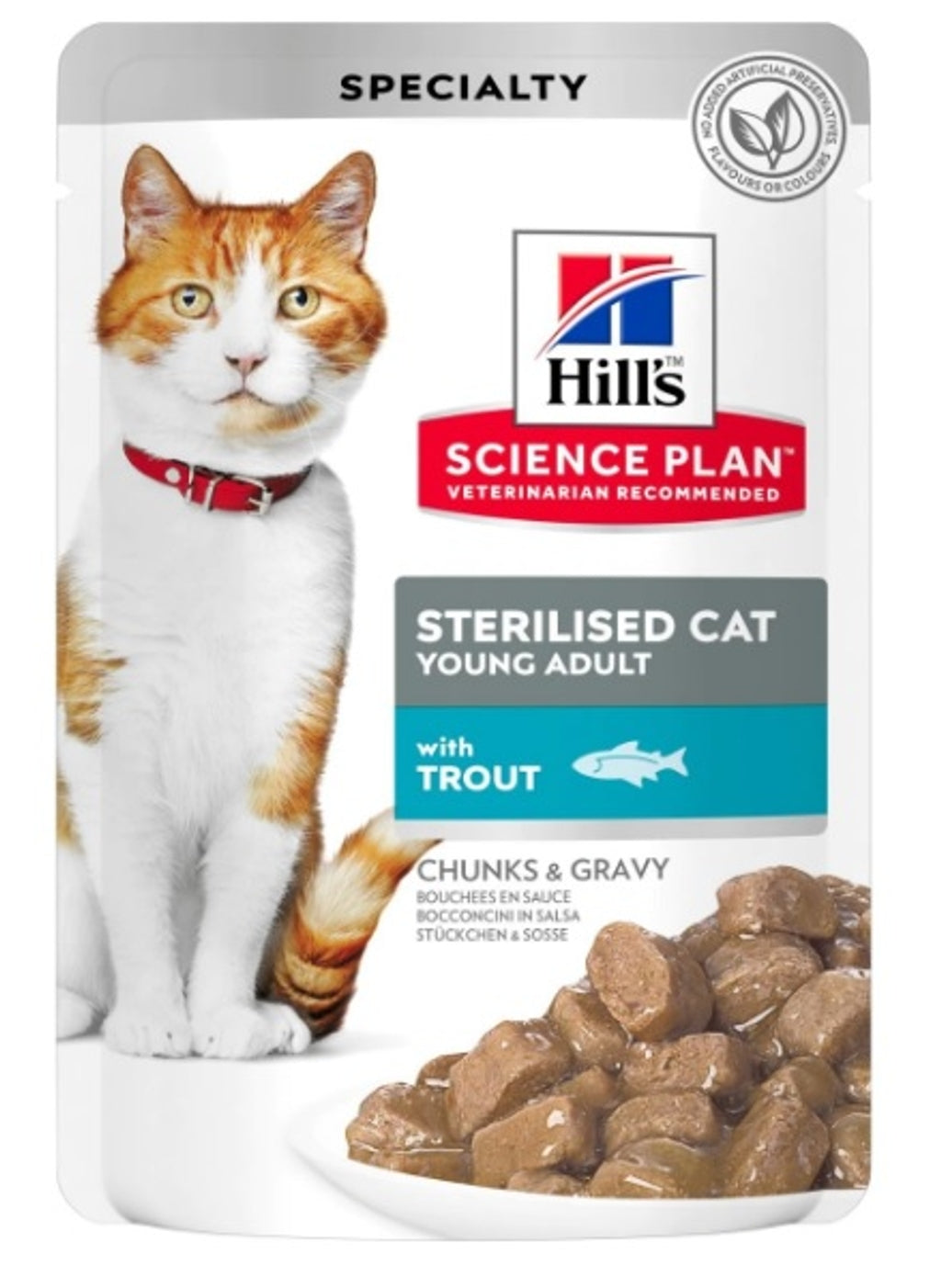 gato adulto sterilised trucha sobre 85gr