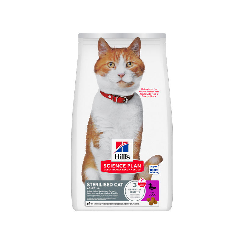 Hill's Young Adult Sterilised Pato pienso para gatos