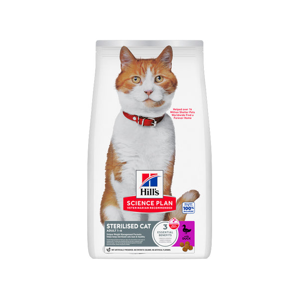 Hill's Young Adult Sterilised Pato pienso para gatos