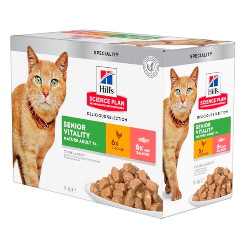gat sènior vitality pollestre salmó 85 g Imatge principal del producte