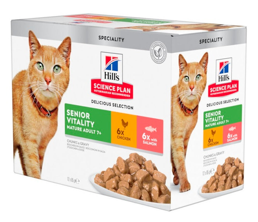 gato senior vitality pollo salmón 85gr