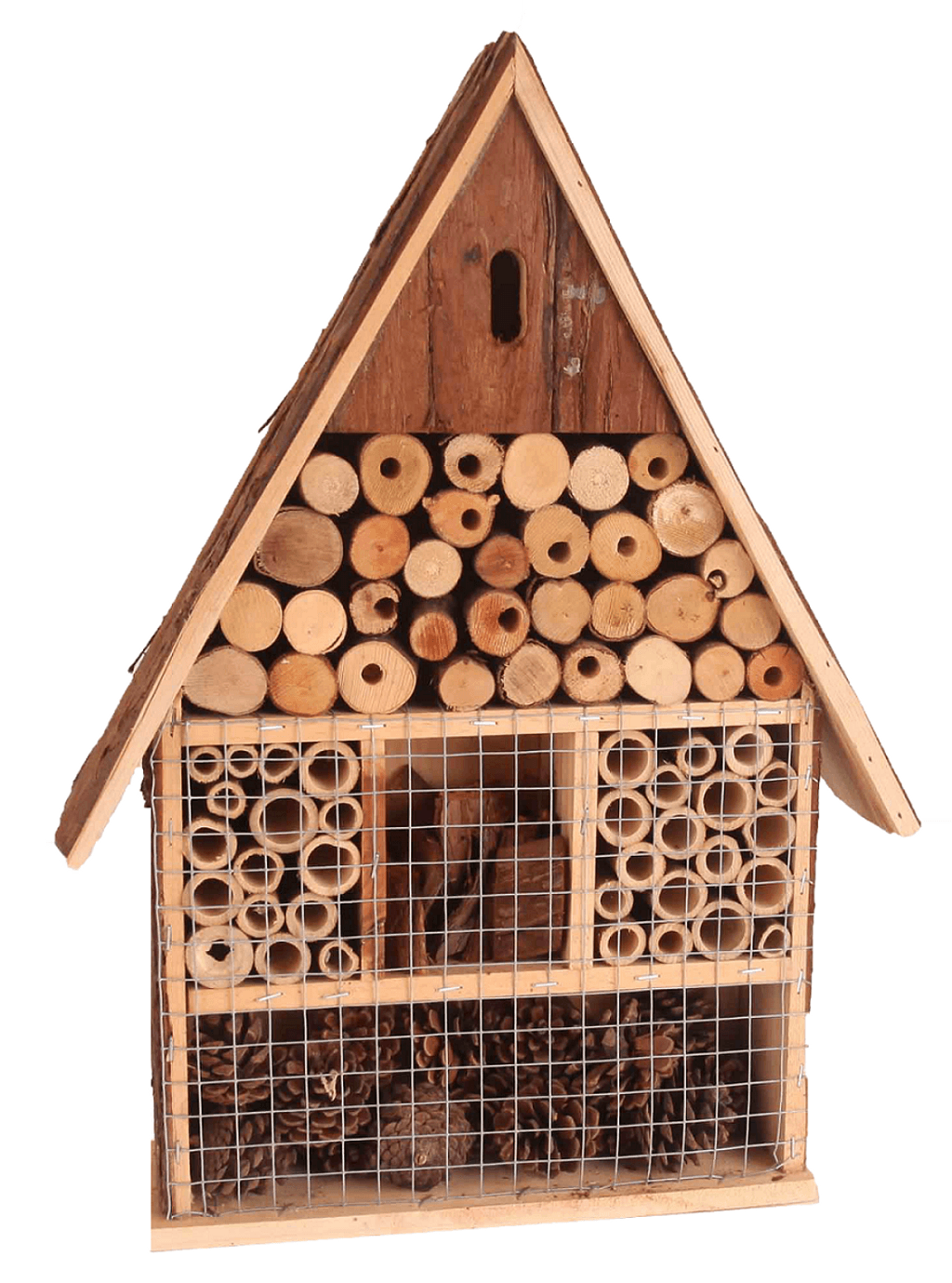 Hotel de madera para insectos 35x9x50cm