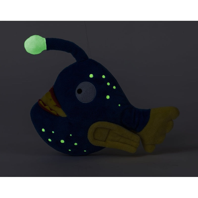 Anglerfish azul brilla en la oscuridad 30,5x19cm