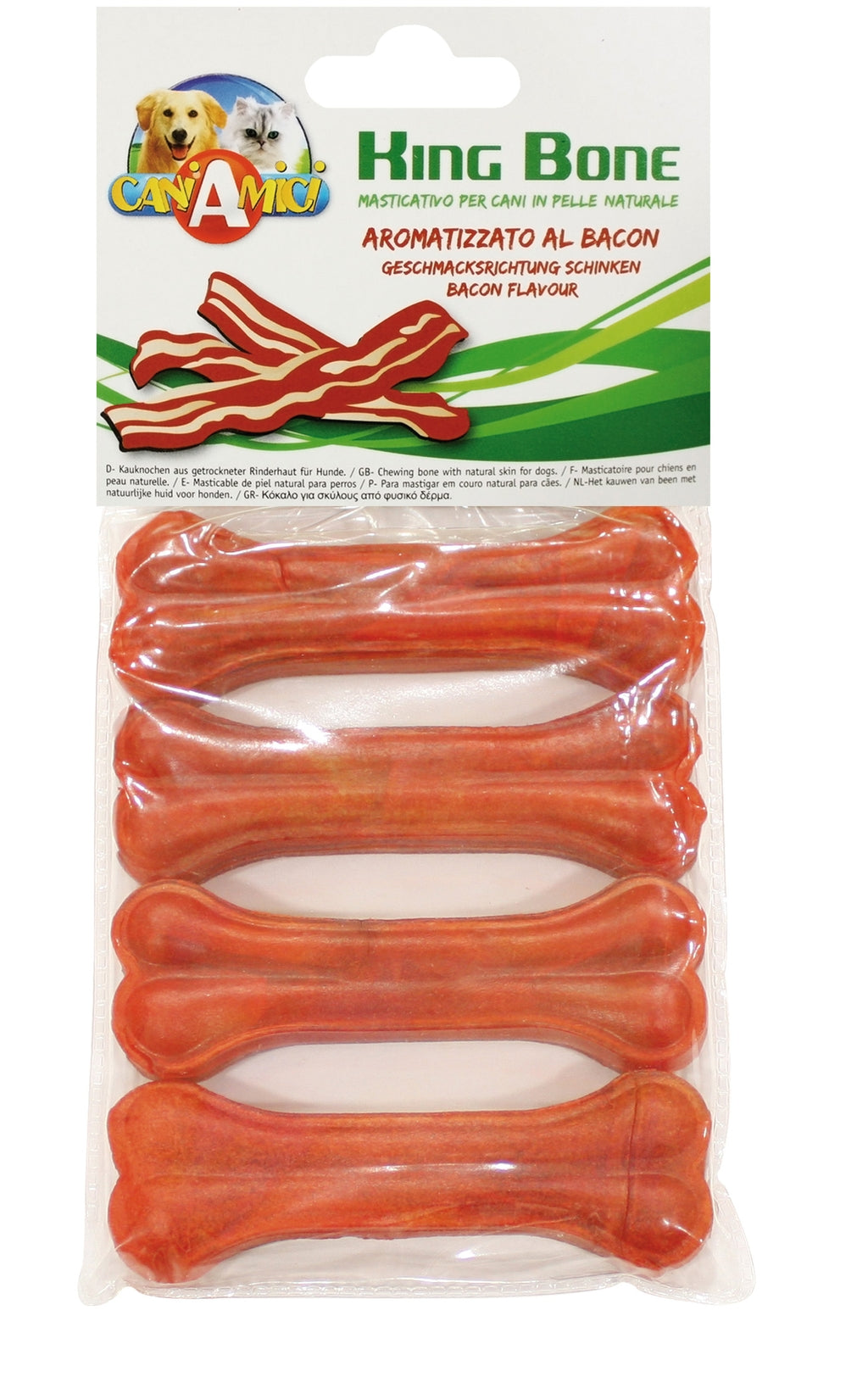 king bone prensado sabor a bacon 10 cm 35 g Imatge principal del producte