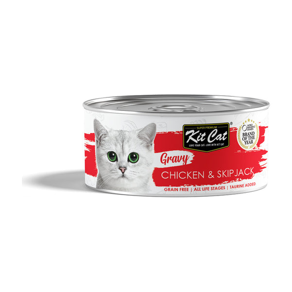 Kit Cat Gravy pollo y bonito en salsa para gatos 70 g