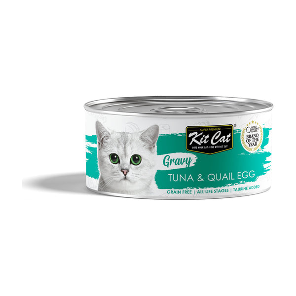 Kit Cat Gravy atún y huevo de codorniz en salsa para gatos 70 g