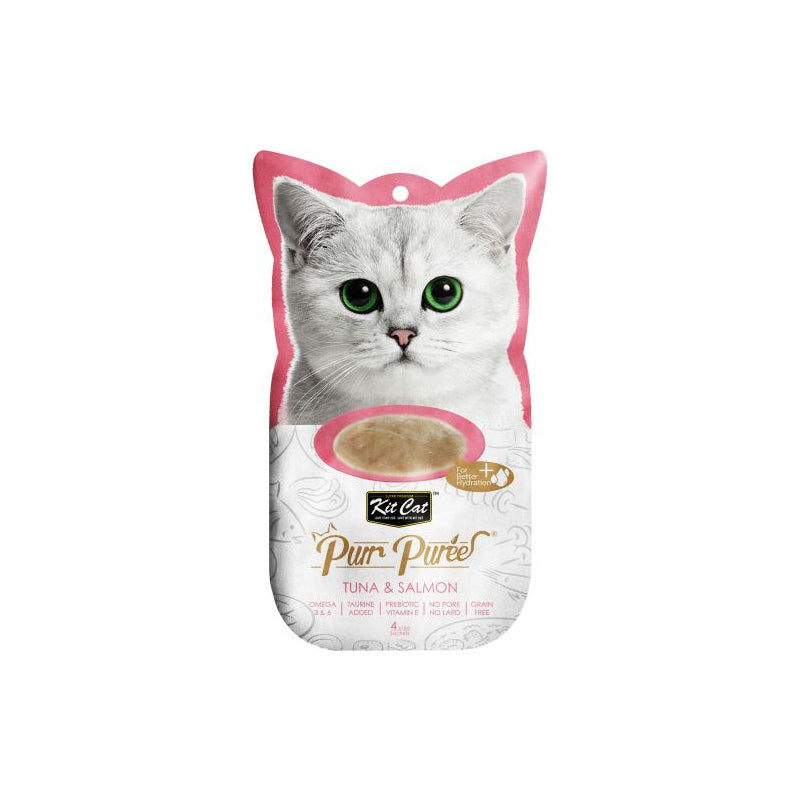Kit Cat PurrPuree atún y salmón snack cremoso para gatos 4 × 15 g