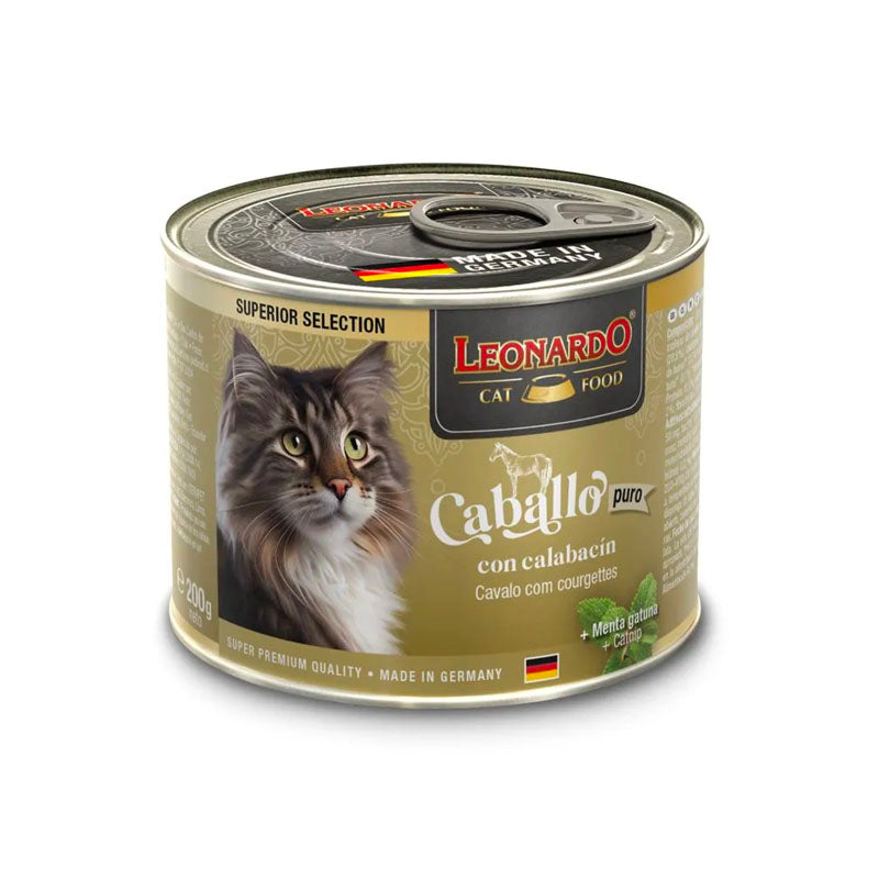 Leonardo Caballo con calabacín lata para gatos