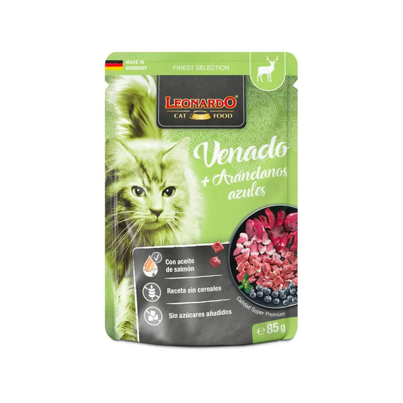 Leonardo Menu Venado y arándanos Pouch para gatos
