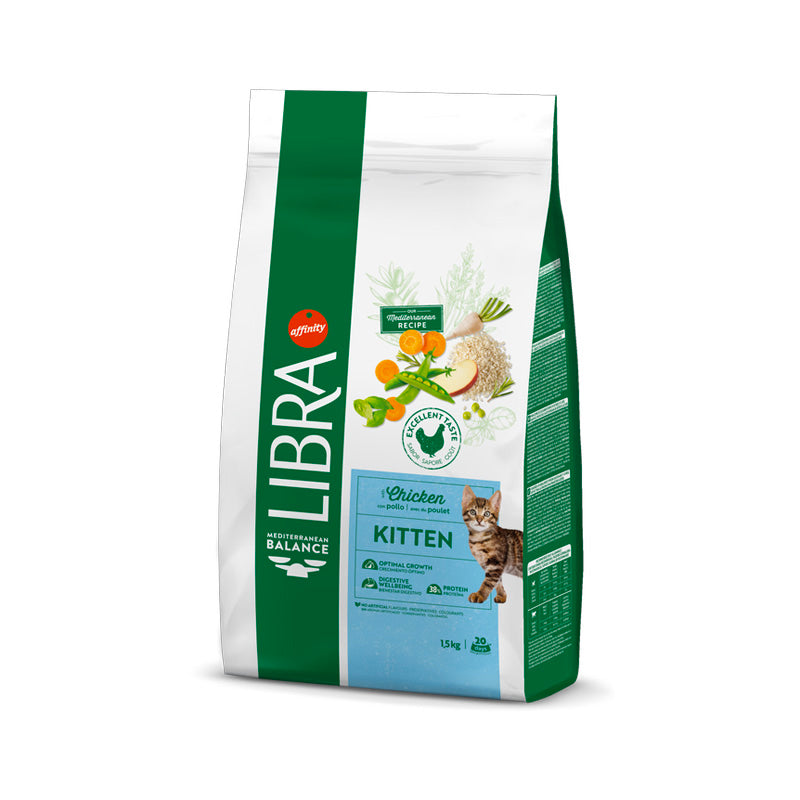 Libra Kitten amb pollastre pinso per a gatets