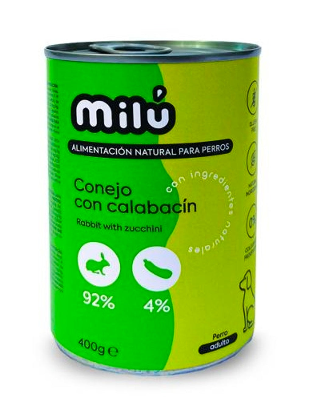 perro conejo calabacín 400gr