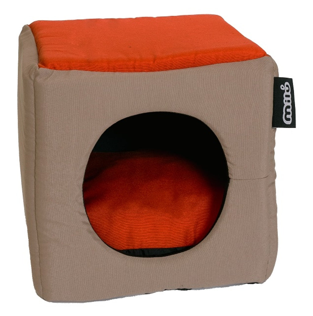 cubo naranja/marrón t.u 33x33x33cm