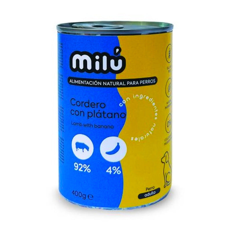 perro cordero plátano 400gr