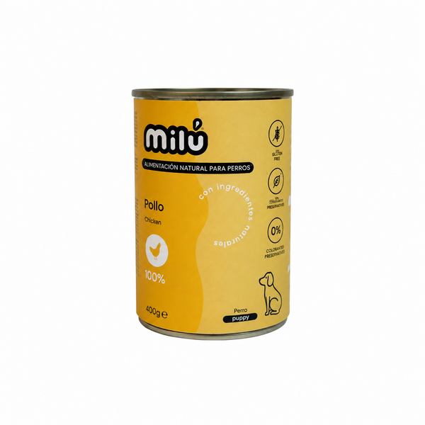 Milu Puppy Pollo para Perros 400 g