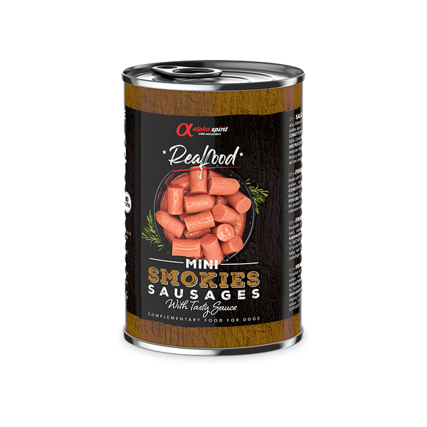 Alpha Spirit Real Food Mini Salchichas Smokies para perros