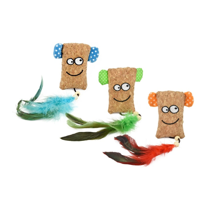 Moai de corcho con catnip