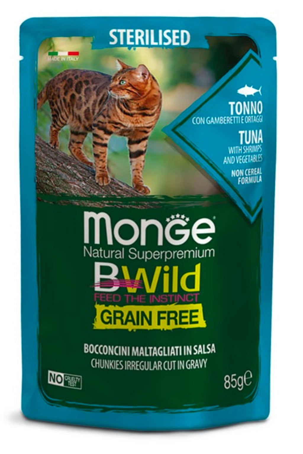 gato atún, gambas y vegetales esterilizado 85 g Imagen principal del producto