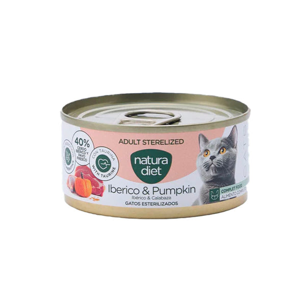 Natura Diet Ibérico y calabaza lata para gatos